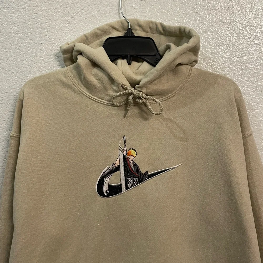 Ichigo kurosaki swoosh cream hoodie bleach anime - Picture 4 of 6